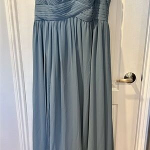 Chic Strapless Blue Dress